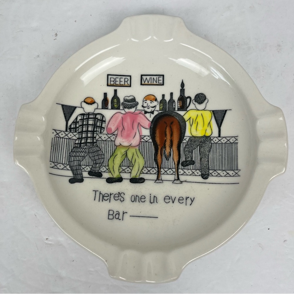 Vintage funny/joke bar ashtray